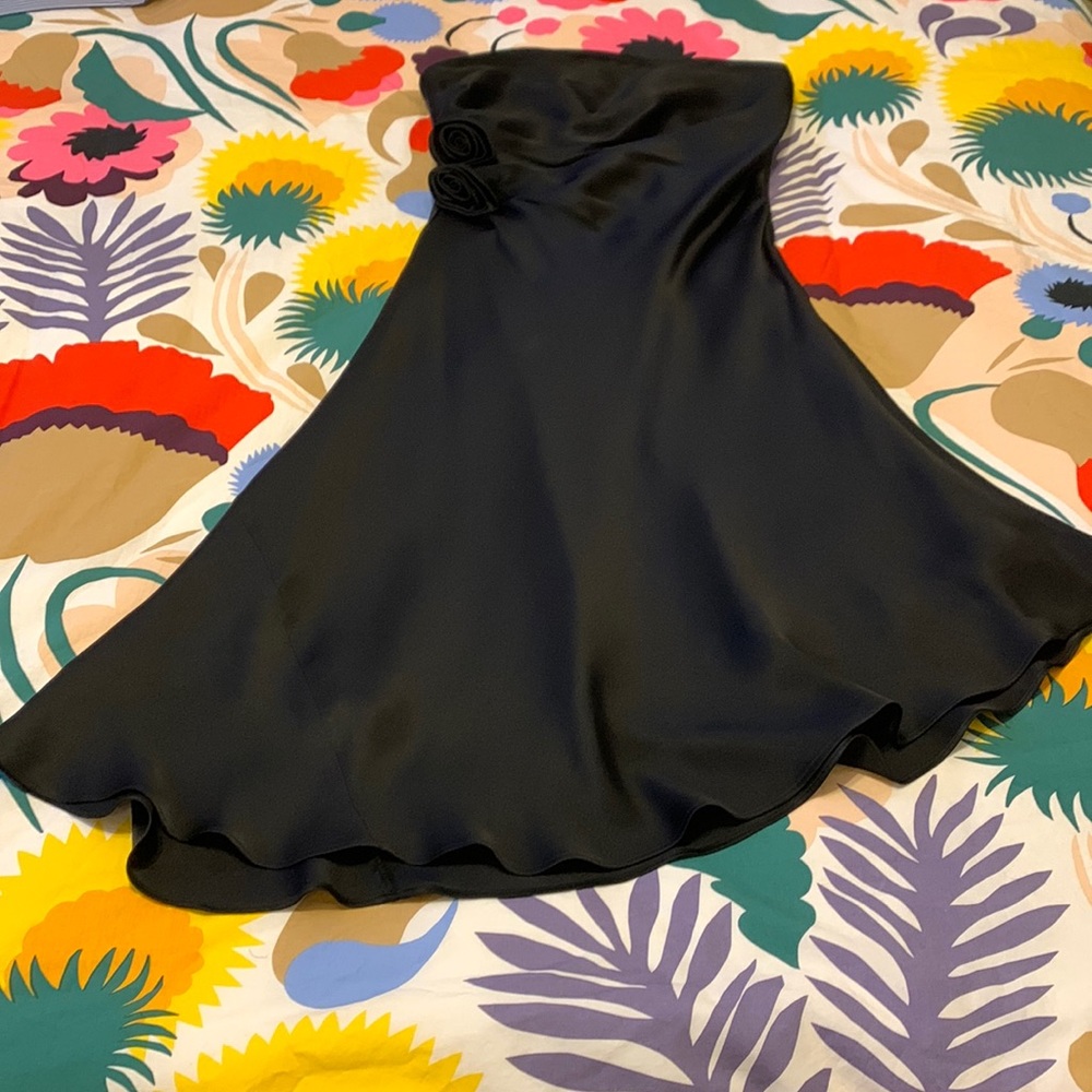 Banana Republic Black, Strapless, Satin Dress